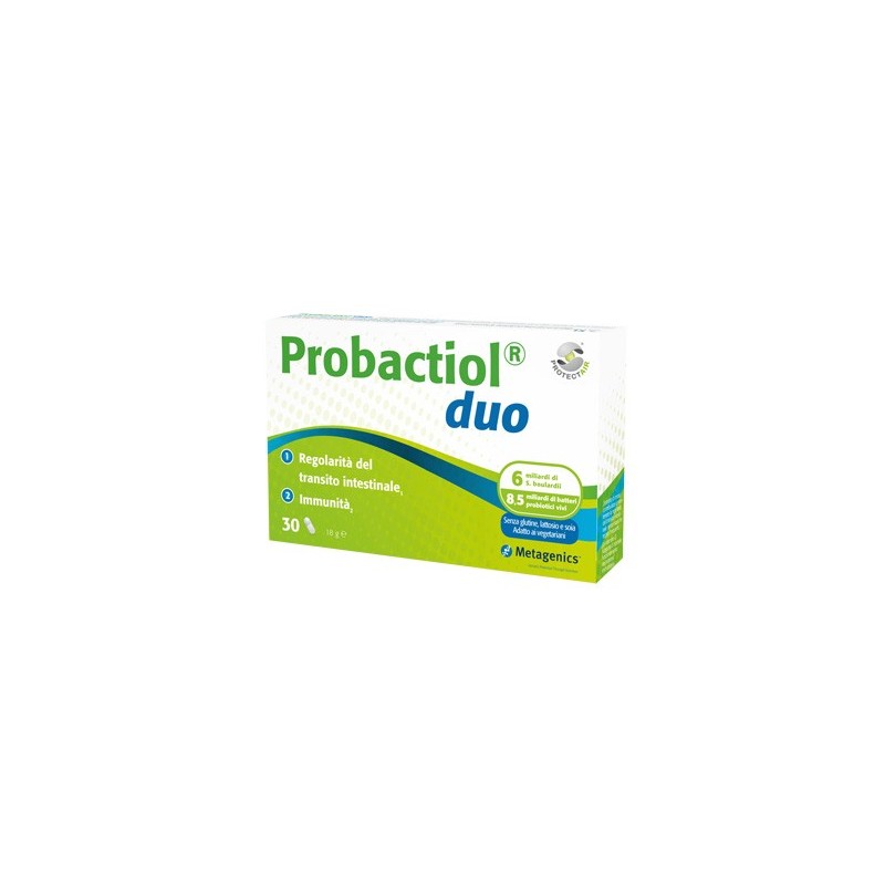 Probactiol Duo Integratore per Flora Intestinale 30 Capsule - Integratori di fermenti lattici - 976997775 - Metagenics - € 20,46