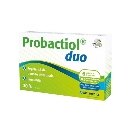 Probactiol Duo Integratore per Flora Intestinale 30 Capsule - Integratori di fermenti lattici - 976997775 - Metagenics - € 20,46