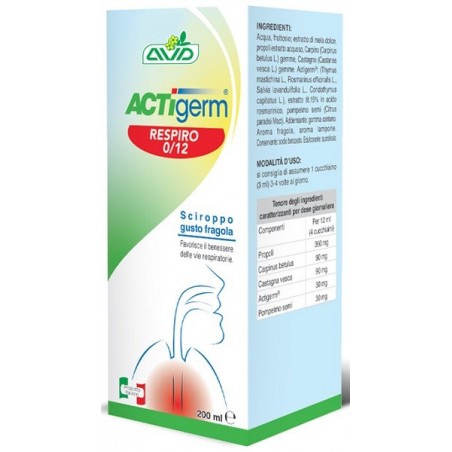 A. V. D. Reform Actigerm Respiro 0-12 200 Ml - Integratori per apparato respiratorio - 930373891 - A. V. D. Reform - € 14,60