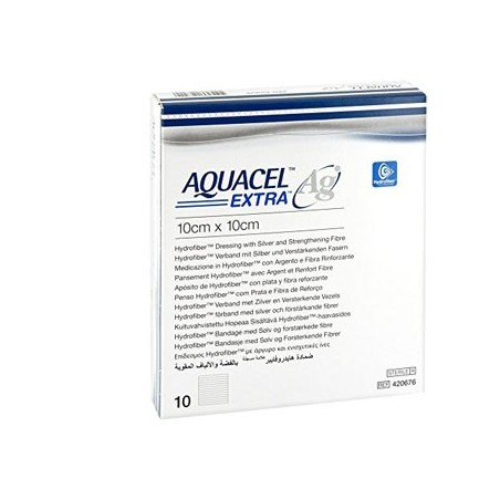 Aquacel Ag Extra Medicazione Con Ioni Argento 10x10 Cm 10 Pezzi - Medicazioni - 923443877 - Aquacel - € 100,93