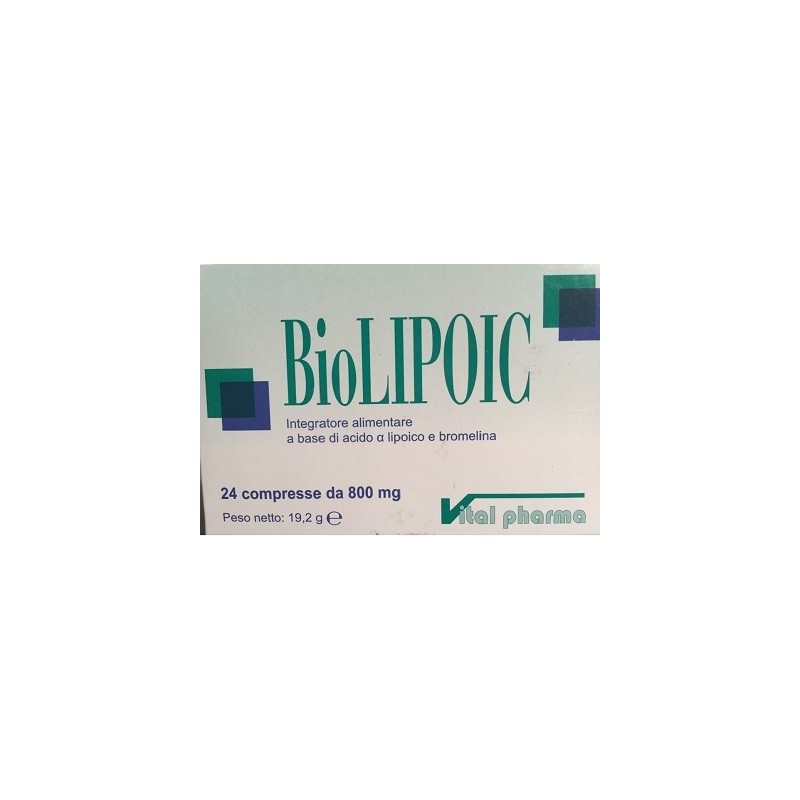 Vital Pharma Biolipoic 24 Compresse Blister 19,2 G - Integratori per concentrazione e memoria - 933929731 - Vital Pharma - € ...