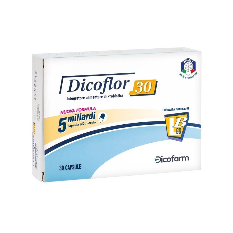Dicofarm Dicoflor 30 30 Capsule - Integratori di fermenti lattici - 906639531 - Dicofarm - € 19,47