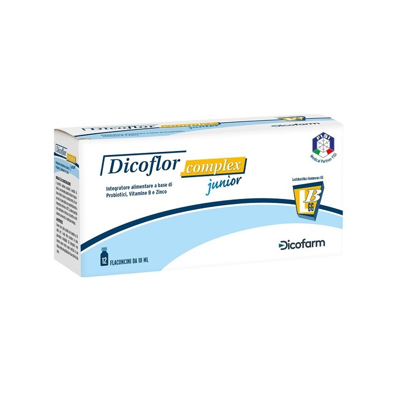 Dicofarm Dicoflor Complex Junior 12 Flaconi Da 10 Ml - Fermenti lattici per bambini - 939034688 - Dicofarm - € 15,52