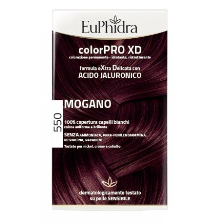 Zeta Farmaceutici Euphidra Colorpro Xd 550 Mogano Gel Colorante Capelli In Flacone + Attivante + Balsamo + Guanti - Tinte e c...