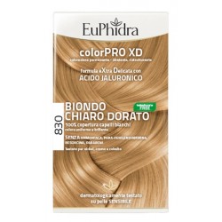 Zeta Farmaceutici Euphidra Colorpro Xd 830 Biondo Chiaro Dorato Gel Colorante Capelli In Flacone + Attivante + Balsamo + Guan...