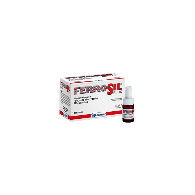 Ferrosil Plus Integratore di Ferro 12 Flaconcini - Integratori - 942736036 - Biotrading Unipersonale - € 14,45