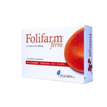 Sinafarm Folifarm Ferro 20 Capsule - Vitamine e sali minerali - 932655400 - Sinafarm - € 13,64