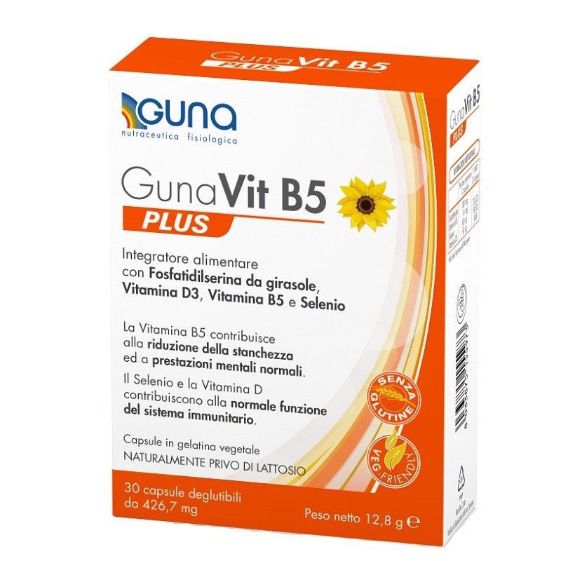 Gunavit B5 Plus Integratore Per la Stanchezza 30 Capsule - Integratori per concentrazione e memoria - 947071421 - Guna - € 16,22