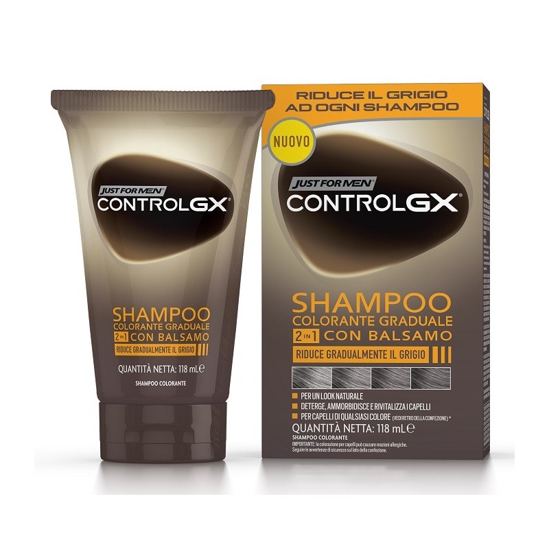 Combe Italia Just For Men Control Gx Shampoo Colorante Graduale 2 In 1 Con Balsamo 150 Ml - Tinte e colorazioni per capelli -...