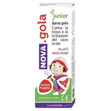 Nova Argentia Ind. Farm Nova Gola Spray Junior Fragola 30 Ml - Prodotti fitoterapici per raffreddore, tosse e mal di gola - 9...