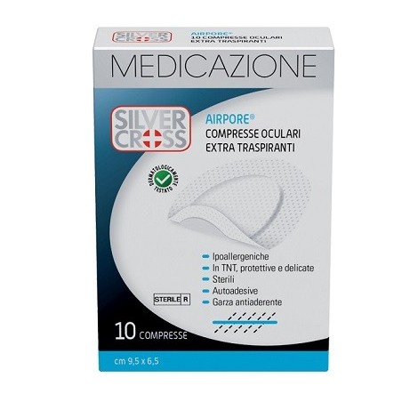 Comifar Distribuzione Silvercross Airpore Medicazione Oculare 10 Pezzi - Medicazioni - 922250788 - Silver Cross - € 4,80