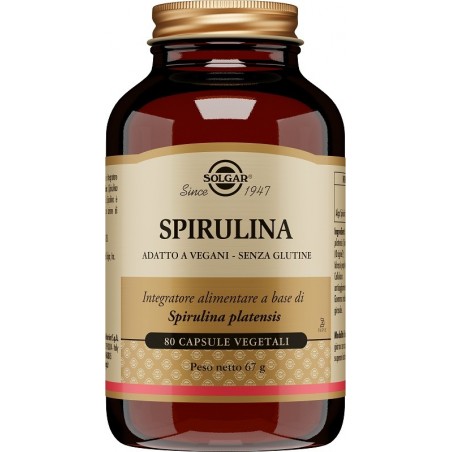 Solgar Multinutrient Spirulina 80 Capsule Vegetali - Integratori per concentrazione e memoria - 944881580 - Solgar - € 26,90