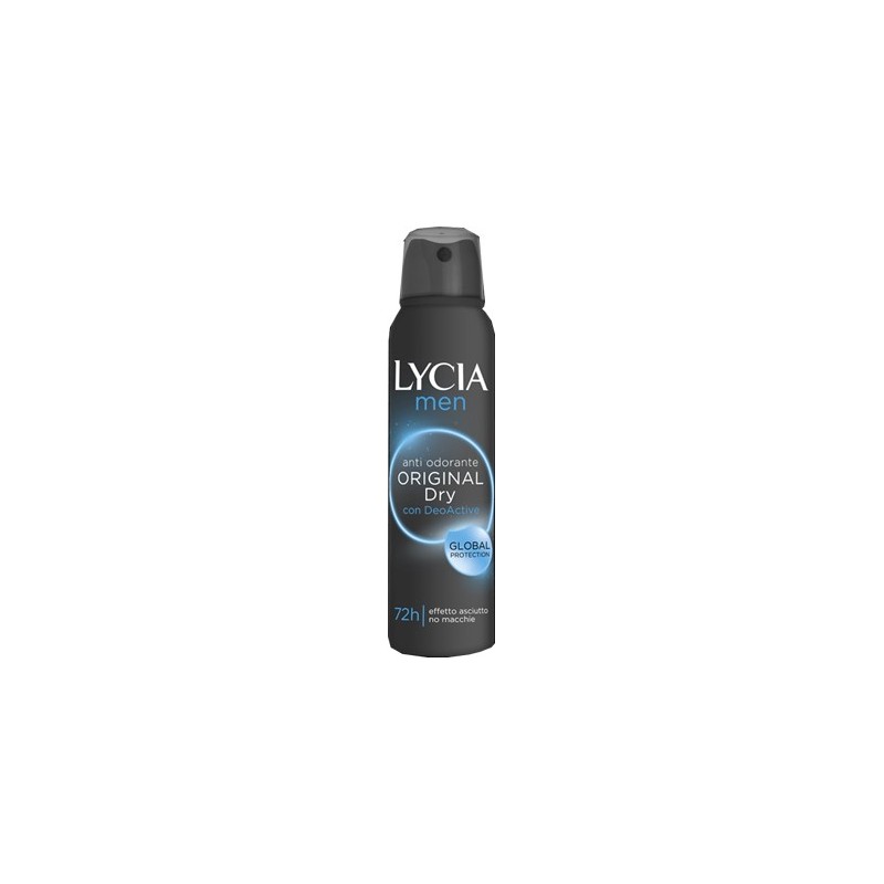 Lycia Spray Gas Antiodorante Men Original Dry 150 Ml - Deodoranti per il corpo - 926979372 - Lycia - € 3,21