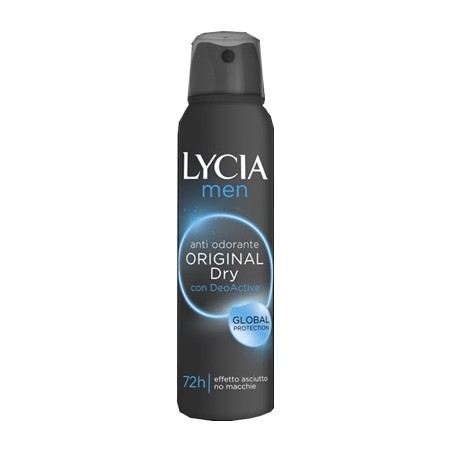 Lycia Spray Gas Antiodorante Men Original Dry 150 Ml - Deodoranti per il corpo - 926979372 - Lycia - € 3,16
