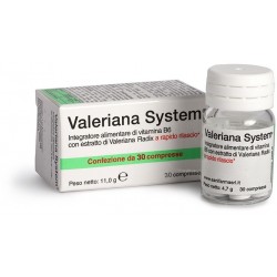 Valeriana System Integratore a Rilascio Rapido 30 Compresse - Integratori per umore, anti stress e sonno - 902174527 - Valeri...