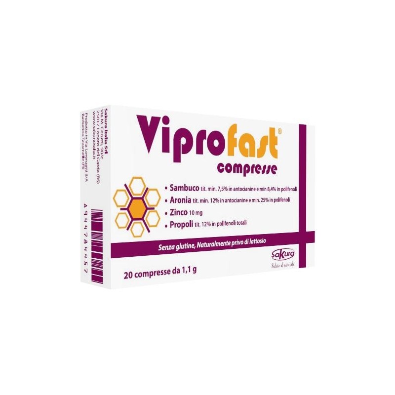 Sakura Italia Viprofast 20 Compresse - Integratori per difese immunitarie - 944784457 - Sakura Italia - € 14,74