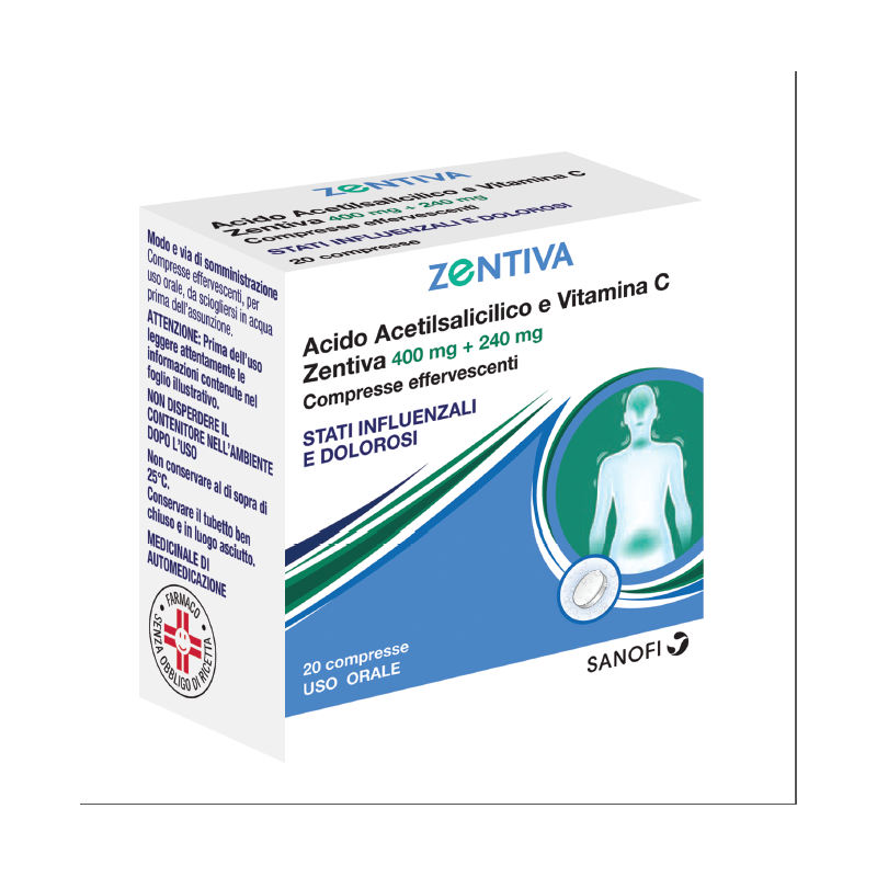 Zentiva Italia Euspiflu 400 Mg + 240 Mg Compresse Effervescenti - Farmaci per febbre (antipiretici) - 034594022 - Zentiva Ita...