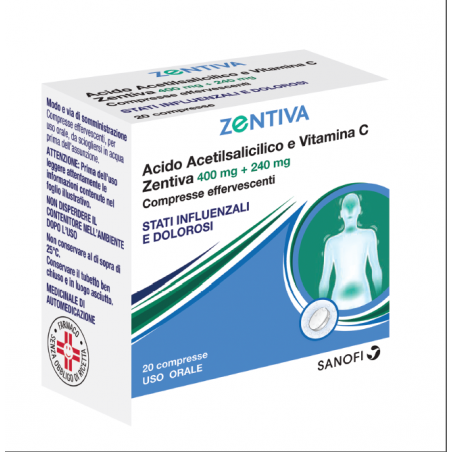 Zentiva Italia Euspiflu 400 Mg + 240 Mg Compresse Effervescenti - Farmaci per febbre (antipiretici) - 034594022 - Zentiva Ita...