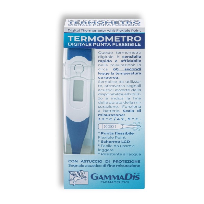 Gammadis Farmaceutici Termometro Digitale Punta Flessibile Con Custodia  Protettiva
