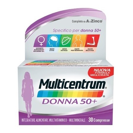 Multicentrum Donna 50+ Integratore Multivitaminico 30 Compresse - Vitamine e sali minerali - 938657069 - Multicentrum - € 17,97