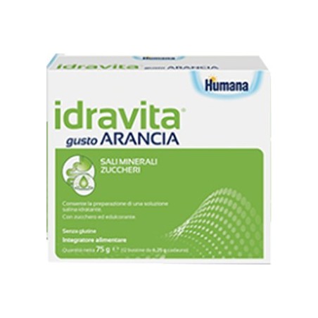 Humana Italia Idravita Gusto Arancia 12 Bustine Da 6,25 G - Vitamine e sali minerali - 930498187 - Humana - € 14,97