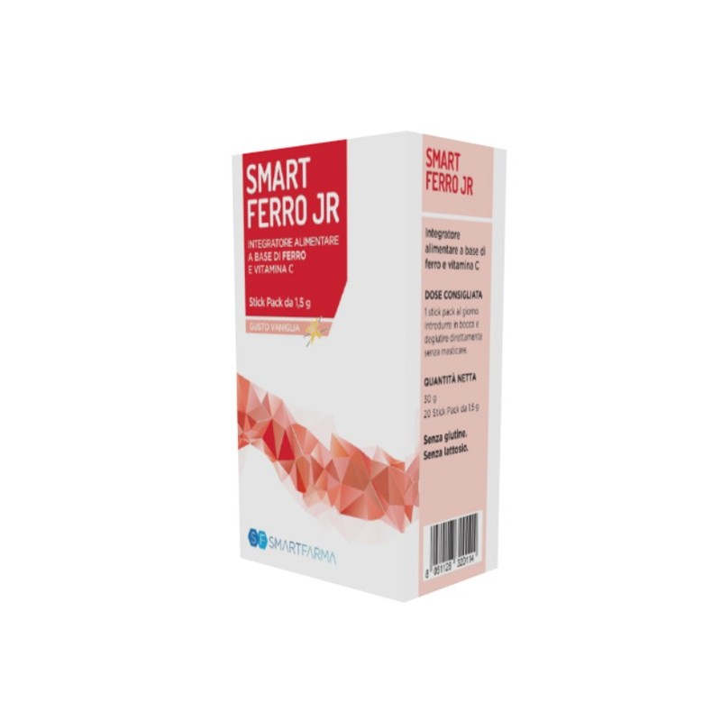 Smartfarma Smart Ferro Jr 20 Stick Pack Gusto Vaniglia - Vitamine e sali minerali - 943775433 - Smartfarma - € 15,13