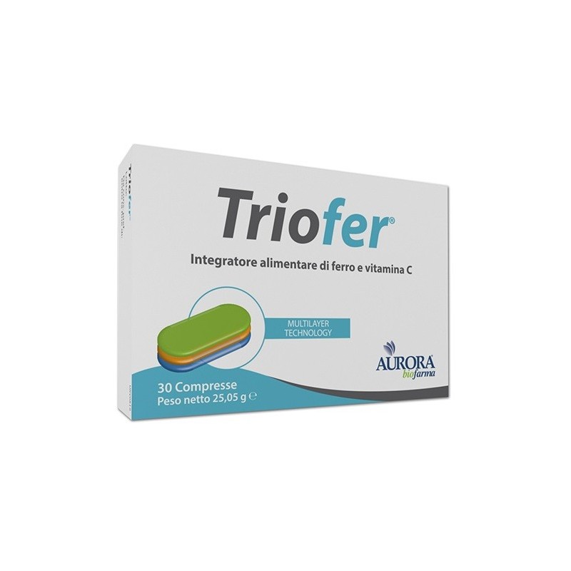 Aurora Biofarma Triofer 30 Compresse - Vitamine e sali minerali - 978594620 - Aurora Biofarma - € 18,89
