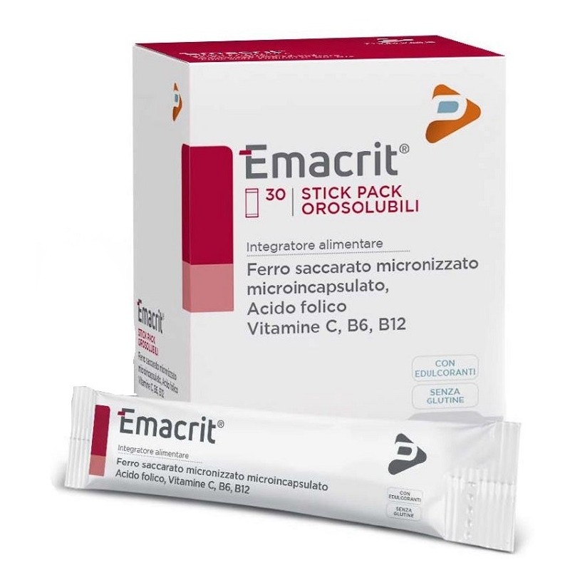 Pharma Line Emacrit Orosolubile 30 Stick Pack - Vitamine e sali minerali - 980629695 - Pharma Line - € 19,59
