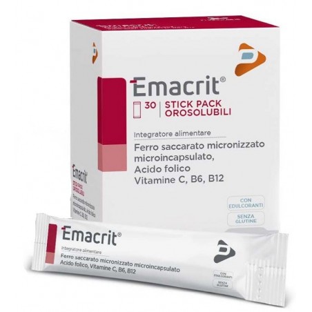 Pharma Line Emacrit Orosolubile 30 Stick Pack - Vitamine e sali minerali - 980629695 - Pharma Line - € 19,59