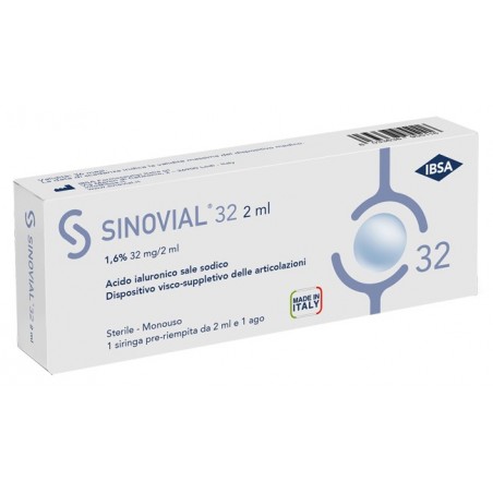 Ibsa Farmaceutici Italia Siringa Intra-articolare Sinovial 32 Acido Ialuronico 1,6% 32 Mg/2 Ml 1 Fs + Ago Gauge 21 1 Pezzo - ...