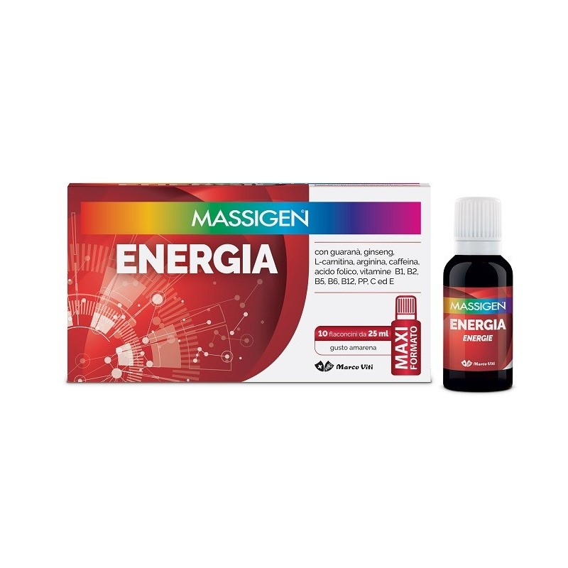 Marco Viti Farmaceutici Massigen Energia 10 Flaconi Da 25 Ml Massigen - 1