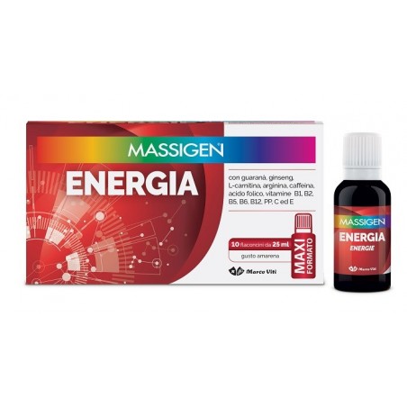 Marco Viti Farmaceutici Massigen Energia 10 Flaconi Da 25 Ml Massigen - 1 Marco Viti Farmaceutici Massigen Energia 10 Flaconi Da 25 Ml Massigen - 1