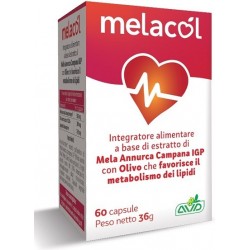 Melacol Integratore Metabolismo Lipidi Mela Annurca 60 Capsule - Integratori per il cuore e colesterolo - 975010253 - A. V. D...