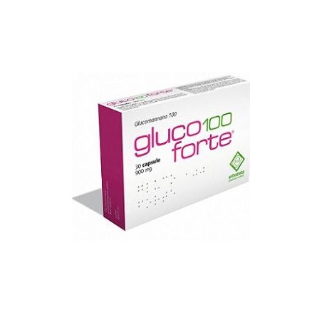 Erbozeta Gluco 100 Forte Glucomannano 100 30 Capsule Da 900 Mg - Integratori per dimagrire ed accelerare metabolismo - 931660...