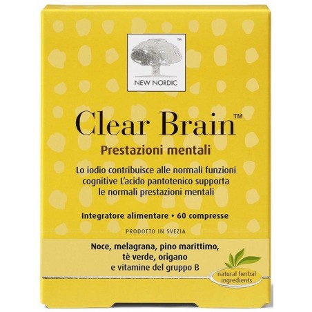 New Nordic Clear Brain 60 Compresse - Rimedi vari - 939478400 - New Nordic - € 21,19