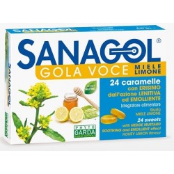 Sanagol Gola Voce Miele Limone 24 Caramelle - Prodotti fitoterapici per raffreddore, tosse e mal di gola - 903152243 - Sanago...