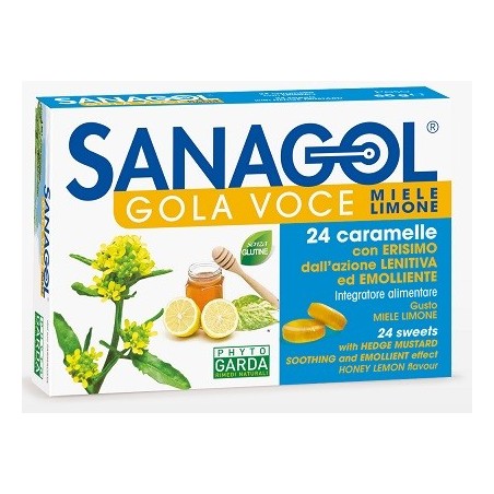 Sanagol Gola Voce Miele Limone 24 Caramelle - Integratori per mal di gola - 903152243 - Sanagol - € 4,10