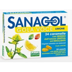 Sanagol Gola Voce Senza Zucchero Limone 24 Caramelle - Prodotti fitoterapici per raffreddore, tosse e mal di gola - 911974893...