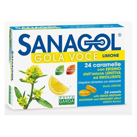 Sanagol Gola Voce Senza Zucchero Limone 24 Caramelle - Integratori per mal di gola - 911974893 - Sanagol - € 4,10