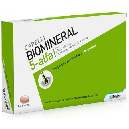 Biomineral 5-Alfa Integratore Per Capelli Sani 30 Capsule Biomineral - 1 Biomineral 5-Alfa Integratore Per Capelli Sani 30 Capsule Biomineral - 1