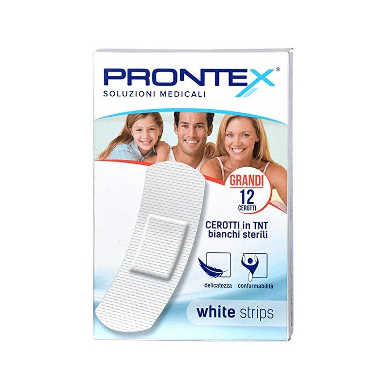 Safety Prontex Cerotto White Strips In Tessuto Non Tessuto 12 Cerotti - Medicazioni - 905733174 - Safety - € 2,65