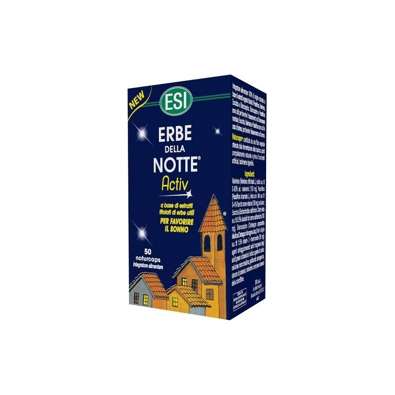 Esi Erbe Della Notte Activ 50 Capsule - Integratori per umore, anti stress e sonno - 972457992 - Esi - € 11,90