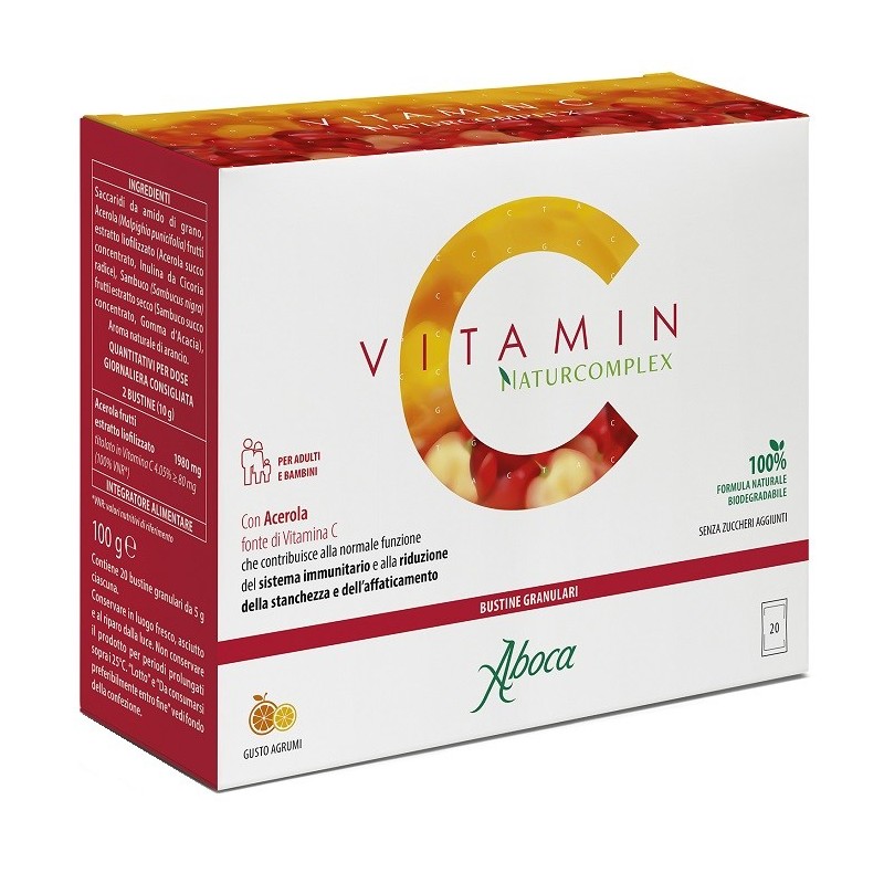 Aboca Vitamin C Naturcomplex 20 Bustine - Vitamine e sali minerali - 981999105 - Aboca - € 12,29