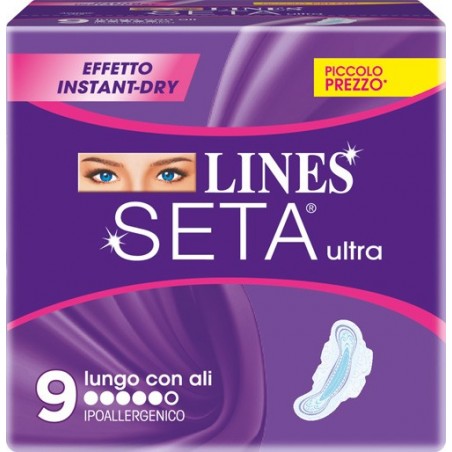Fater Lines Seta Ultra Assorbenti Lunghi 9 Pezzi - Assorbenti - 975591138 - Lines - € 2,29