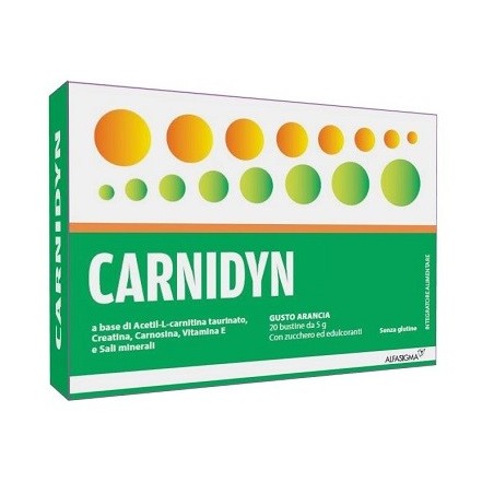 Carnidyn Integratore Creatina E Sali Minerali Gusto Arancia 20 Bustine Carnidyn - 1 Carnidyn Integratore Creatina E Sali Minerali Gusto Arancia 20 Bustine Carnidyn - 1