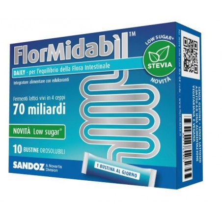 Sandoz Flormidabil Daily 10 Bustine Con Stevia - Integratori di fermenti lattici - 977703457 - Sandoz - € 9,15