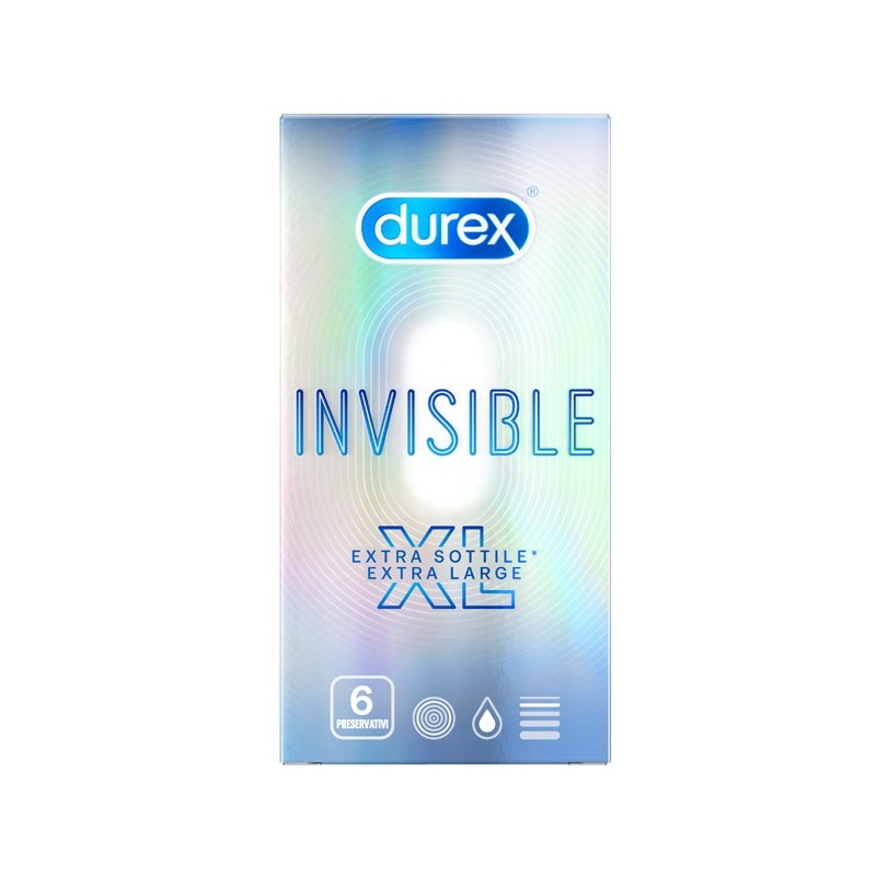 Durex Invisible Profilattico XL 6 Pezzi - Profilattici e Contraccettivi - 980408241 - Durex - € 8,48