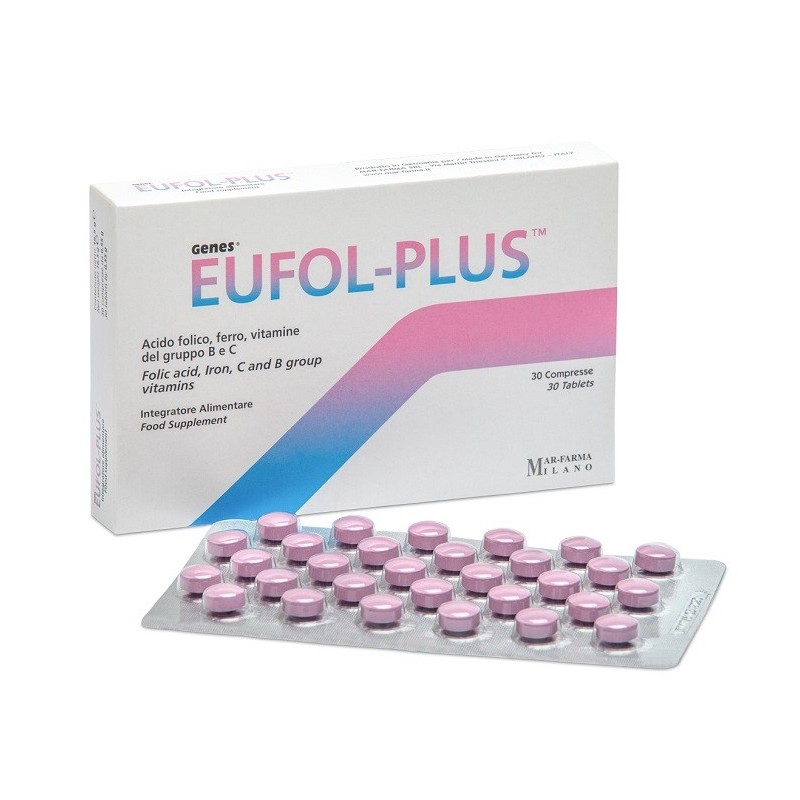 Mar-farma Eufol Plus 30 Compresse - Integratori prenatali e postnatali - 931597569 - Mar-farma - € 16,53