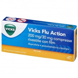 Vicks Flu Action 200 Mg/30 Mg - 12 Compresse Rivestite - Decongestionanti nasali - 042499032 - Vicks - € 4,94