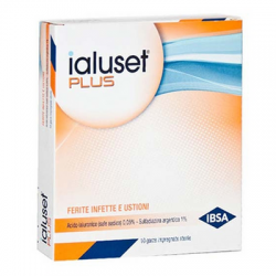 Ialuset Plus Garza Medicate Di Crema Di Acido Ialuronico 10X10 Cm 10Pz - Medicazioni - 931601102 - Ialuset - € 13,15